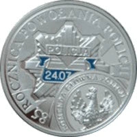 10 zł Ag 85-lecie Policji 2004 r.