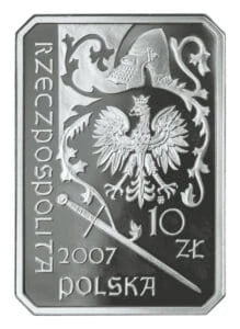 10 zł Ag Historia Jazdy Polskiej - Rycerz ciężkozbrojny XV w. 2007 r.