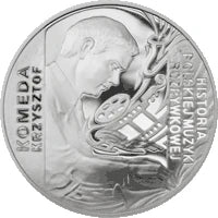 10 zł Ag Historia polskiej muzyki rozrywkowej – Krzysztof Komeda 2010 r.
