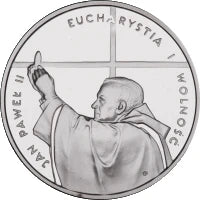 10 zł Ag Jan Paweł II - Kongres Eucharystyczny we Wrocławiu