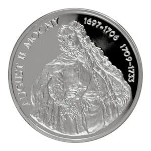 10 zł Ag Poczet królów i książąt polskich - August II Mocny 2005 r.