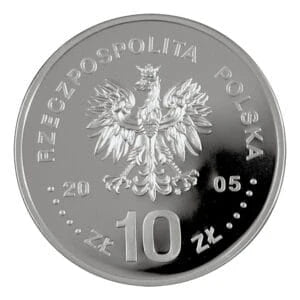 10 zł Ag Poczet królów i książąt polskich - August II Mocny 2005 r.