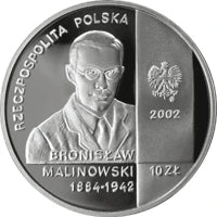 10 zł Ag Polscy podróżnicy i badacze Bronisław Malinowski