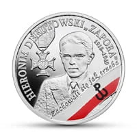 10 zł Ag Wyklęci przez komunistów żołnierze niezłomni - Hieronim Dekutowski, „Zapora” 2018 r.