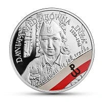 10 zł Ag Wyklęci przez komunistów żołnierze niezłomni – Danuta Siedzikówna „Inka” 2017 r.