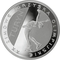 10 zł Ag XX Zimowe Igrzyska Olimpijskie - Turyn Łyżwiarze 2006 r.