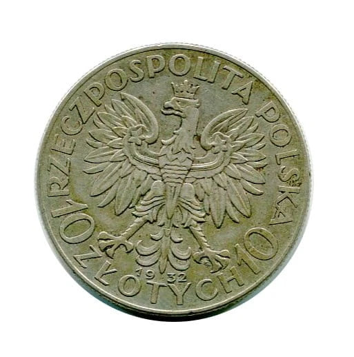 10 złotych Głowa Kobiety 1932 r.