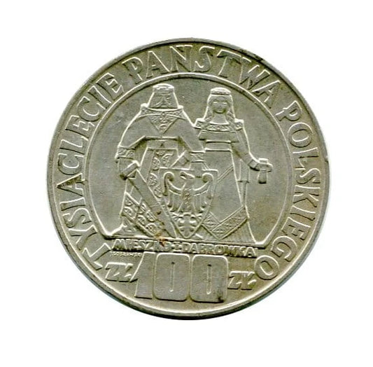 Polska 100 złotych Mieszko i Dąbrówka 1966 r.
