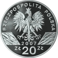 20 zł Ag Zwierzęta świata - Foka szara 2007 r.