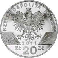 20 zł Ag Zwierzęta świata – borsuk