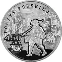 10 zł Ag 450 lat Poczty Polskiej 2008 r.