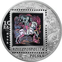 10 zł Ag 450 lat Poczty Polskiej 2008 r.