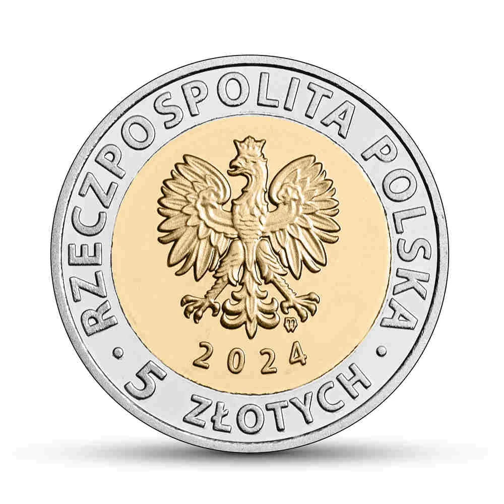 Moneta 5 zł Odkryj Polskę 2024 r. Opactwo Benedyktynów w Tyńcu