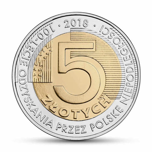 5 zł Odkryj Polskę 2018 r. - 100-lecie odzyskania przez Polskę niepodległości