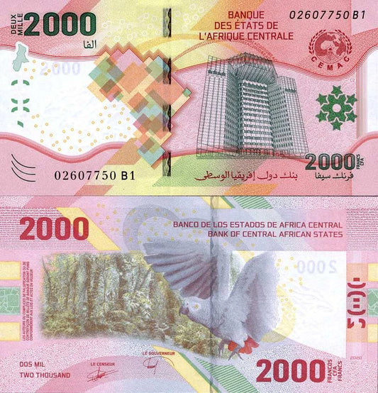 Afryka Środkowa 2000 Francs 2020 r. UNC