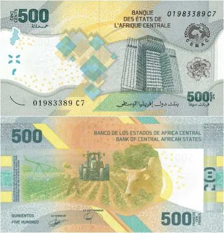 Afryka Środkowa 500 Francs 2020 r. UNC