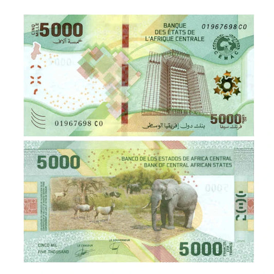 Afryka Środkowa 5000 Francs 2020 r. UNC