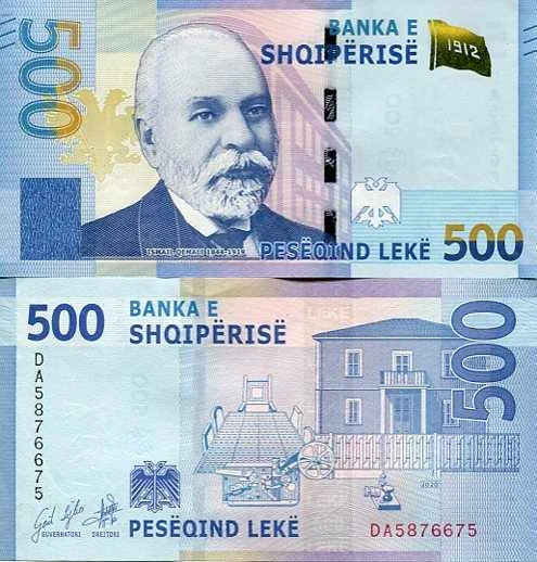 Albania 500 Lake 2020 r. UNC