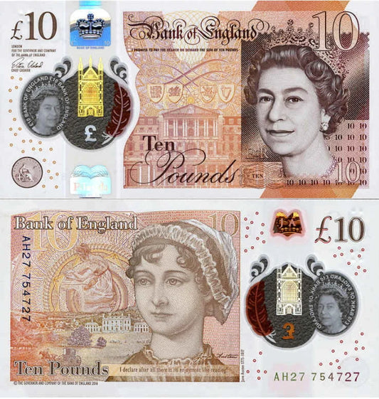 Anglia 10 Funtów 2016 r. Polimer UNC