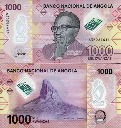 Angola 1000 Kwanzas 2020 r. Polimer UNC