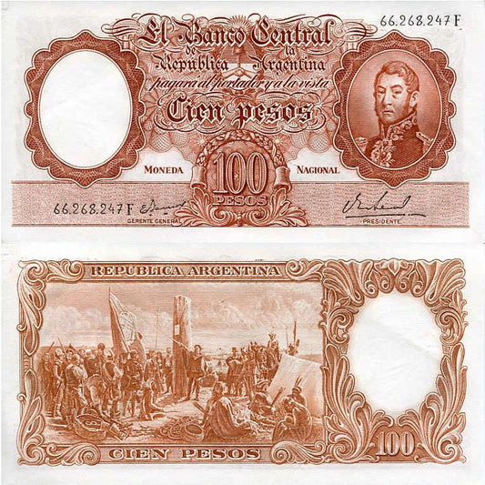 Argentyna 100 Pesos 1969 r. UNC