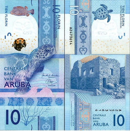 Aruba 10 Florin 2019 r. UNC