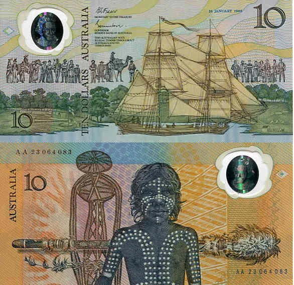 Australia 10 Dolarów 1988 r. Polimer UNC