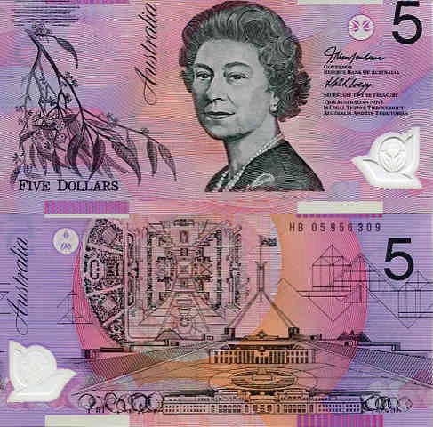 Australia 5 Dolar 2005 r. Polimer UNC