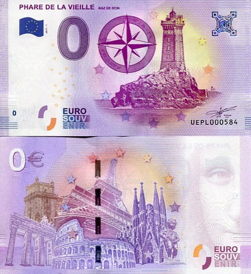 Banknot 0 Euro Francja - Phare de la Vieille
