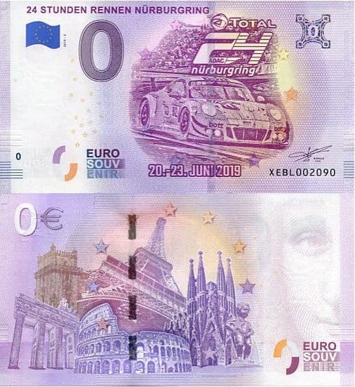 Banknot 0 Euro Niemcy - 24 Stunden Rennen Nurburgring