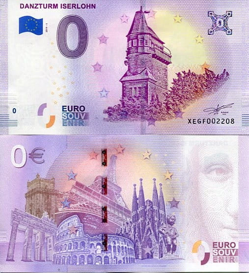 Banknot 0 Euro Niemcy - Danzturm Iserlohn