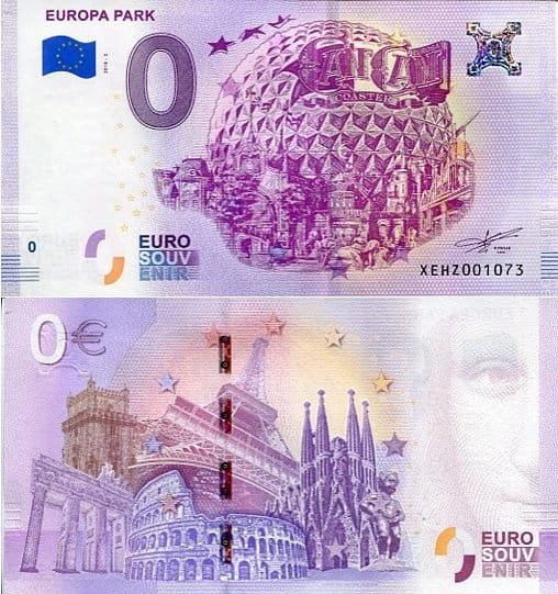 Banknot 0 Euro Niemcy - Europa Park CanCan Coaster