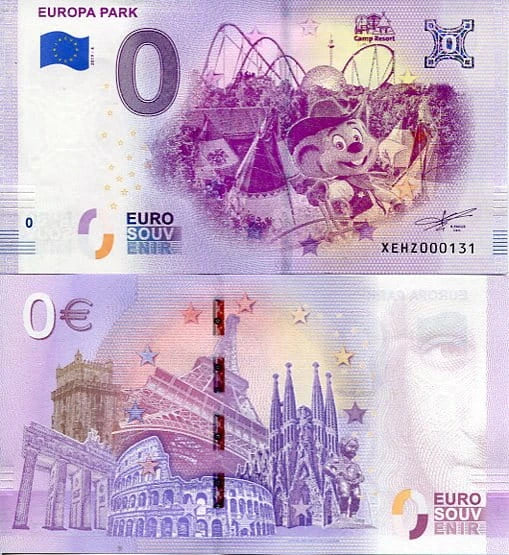 Banknot 0 Euro Niemcy - Europa Park