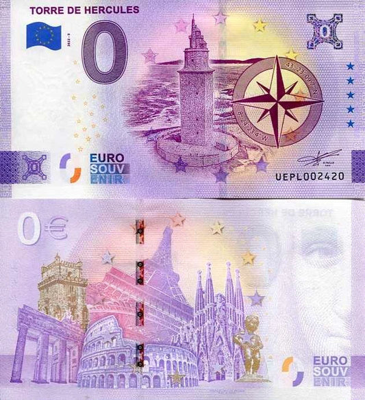 Banknot 0 Euro Niemcy - Torre de Hercules