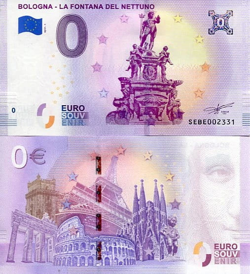Banknot 0 Euro Włochy - La Fontana Del Nettuno