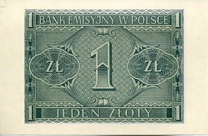 Banknot Polska 1 Złoty 1941 r. BD