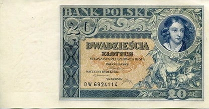 Banknot 20 zł 1931 r.
