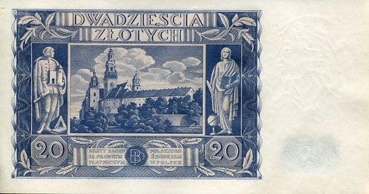 Banknot Polska 20 Złotych 1936 r. AM