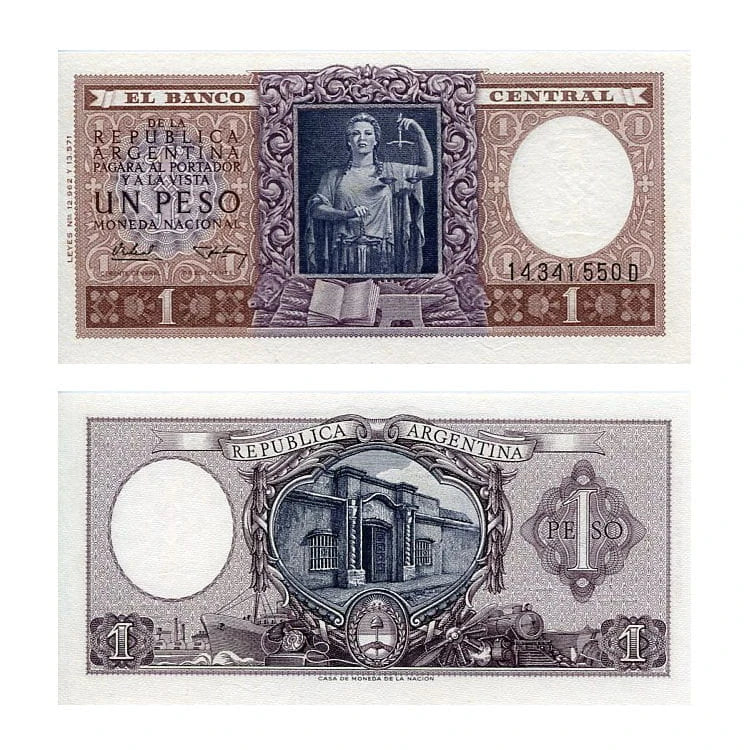 Argentyna 1 Peso 1956 r. UNC