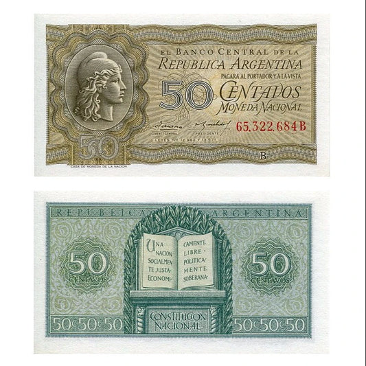 Argentyna 50 Centavos 1951 r. UNC