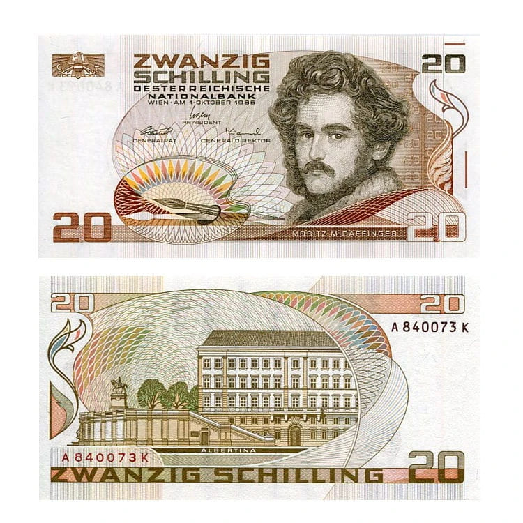 Austria 20 Schiling 1986 r. UNC