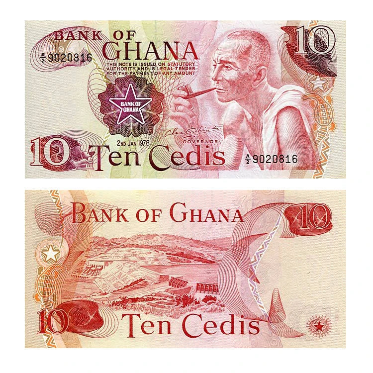 Ghana 10 Cedis 1978 r. UNC