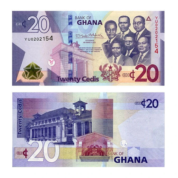 Ghana 20 Cedi 2022 r. UNC