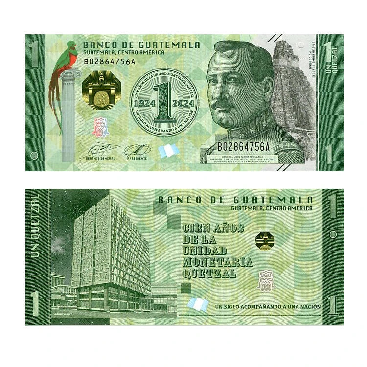 Gwatemala 1 Quetzal 2023 r. UNC