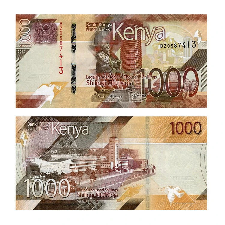 Kenia 1000 Shillings 2019 r. UNC
