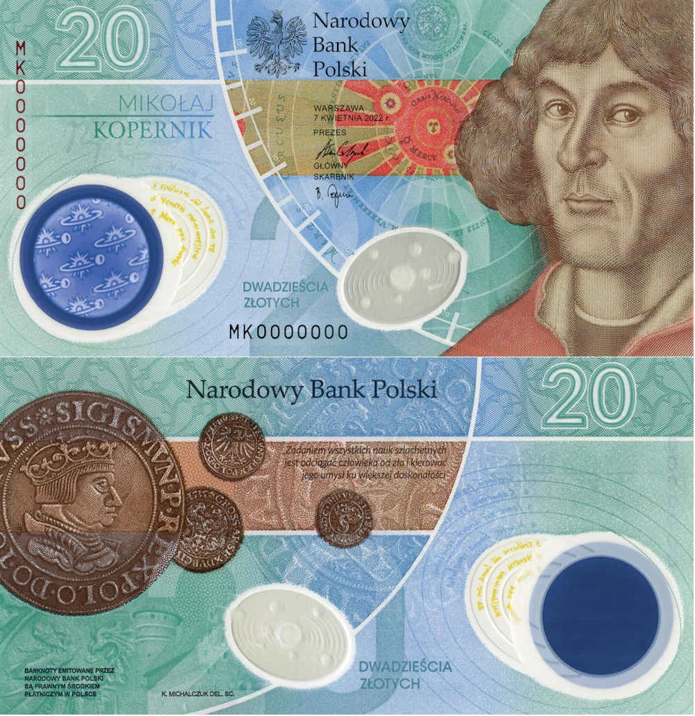 Banknot Kolekcjonerski 20 zł Mikołaj Kopernik