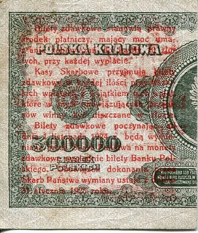 Banknot Polska 1 Grosz 1924 r. Bilet Zdawkowy