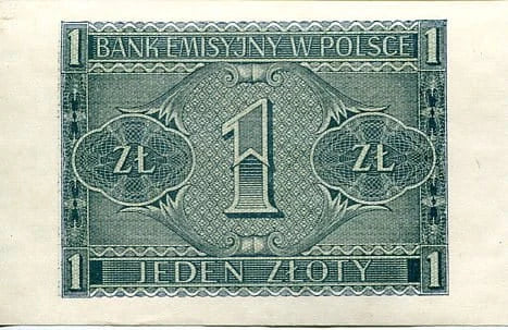 Banknot Polska 1 Złoty 1941 r. BC