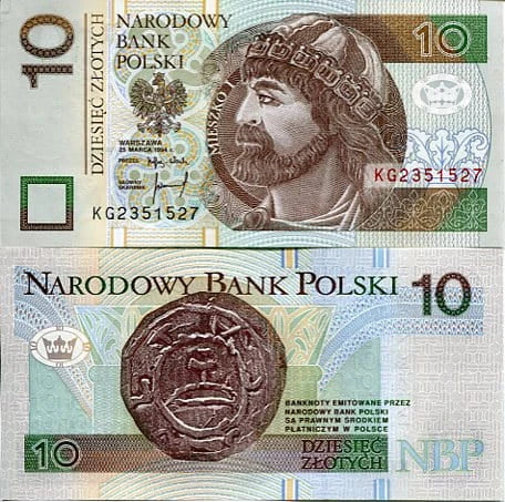 Banknot Polska 10 zł z 1994 r. KG