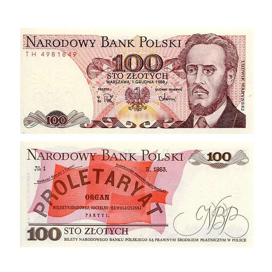 Banknot Polska 100 zł z 1988 r. TP
